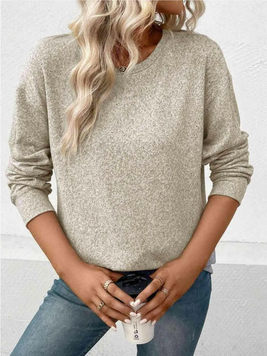 Round Neck Long Sleeve T-Shirt