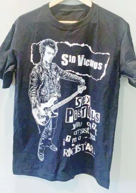 SID VICIOUS SEX PISTOLS MEN'S LARGE 100% Cotton New Vintage Band T Shirt