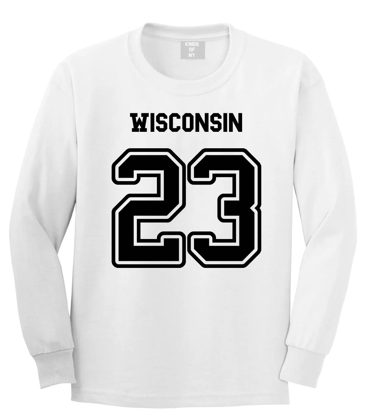 Sport Style Wisconsin 23 Team State Jersey Long Sleeve T-Shirt