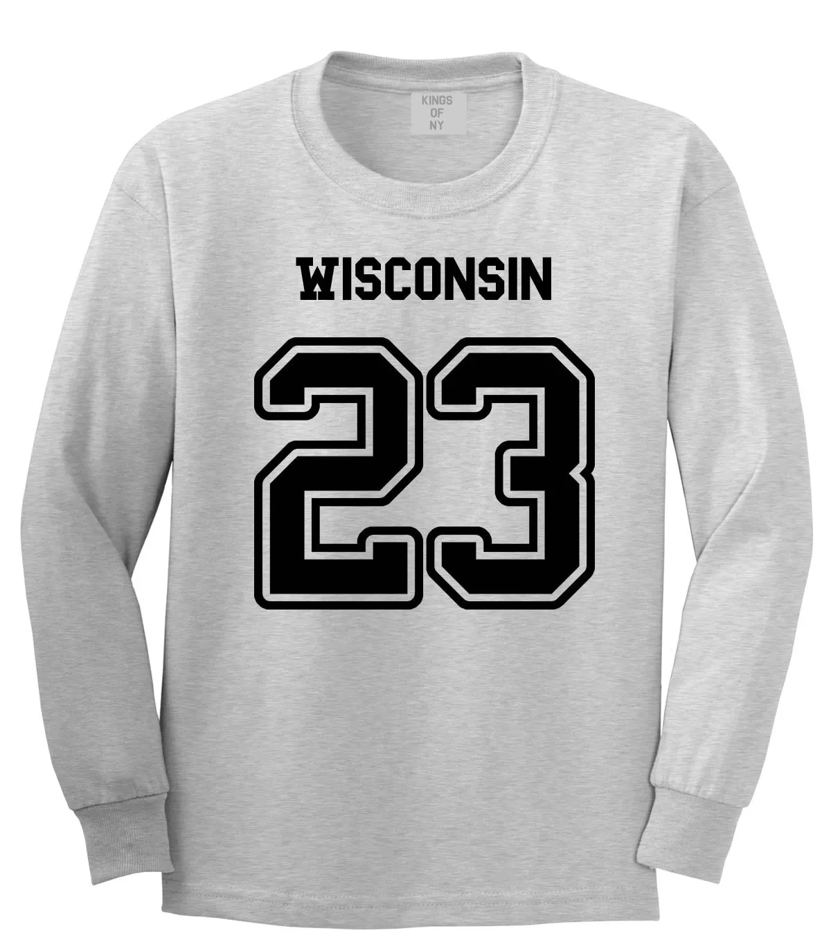 Sport Style Wisconsin 23 Team State Jersey Long Sleeve T-Shirt