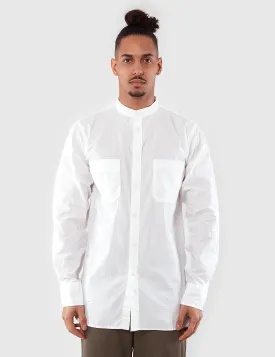 Universal Works Stoke Collarless Shirt - Ecru