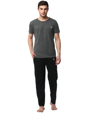 Vimal Jonney Grey Black Night Suit For Men's