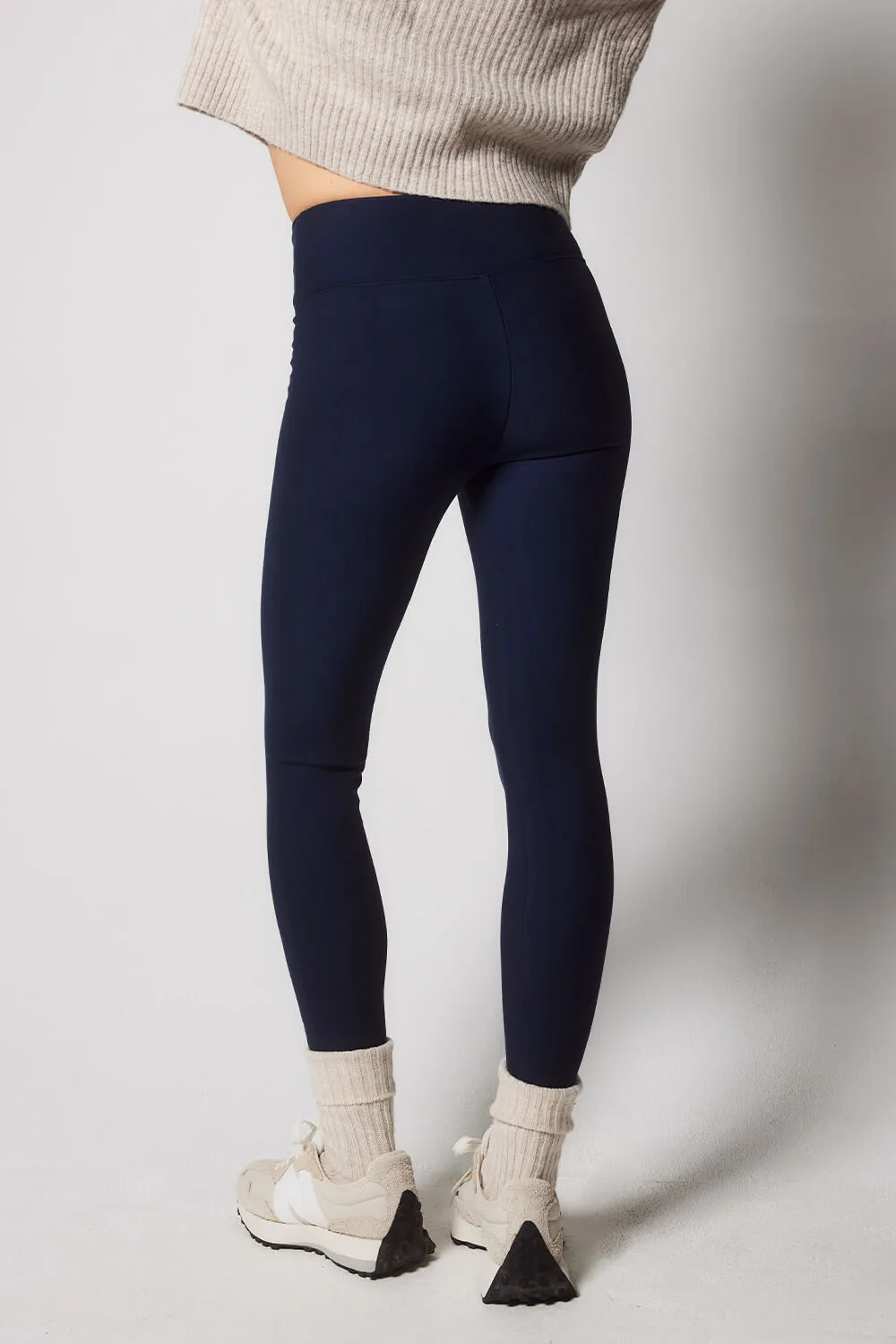 Winter Everyday High Waisted Leggings - Navy