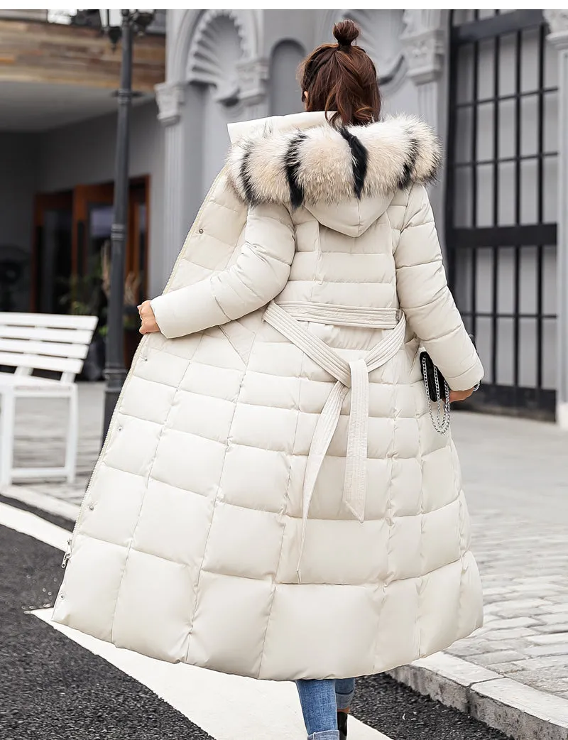 Women Winter Jacket Cotton Padded Warm Thicken Long Coat