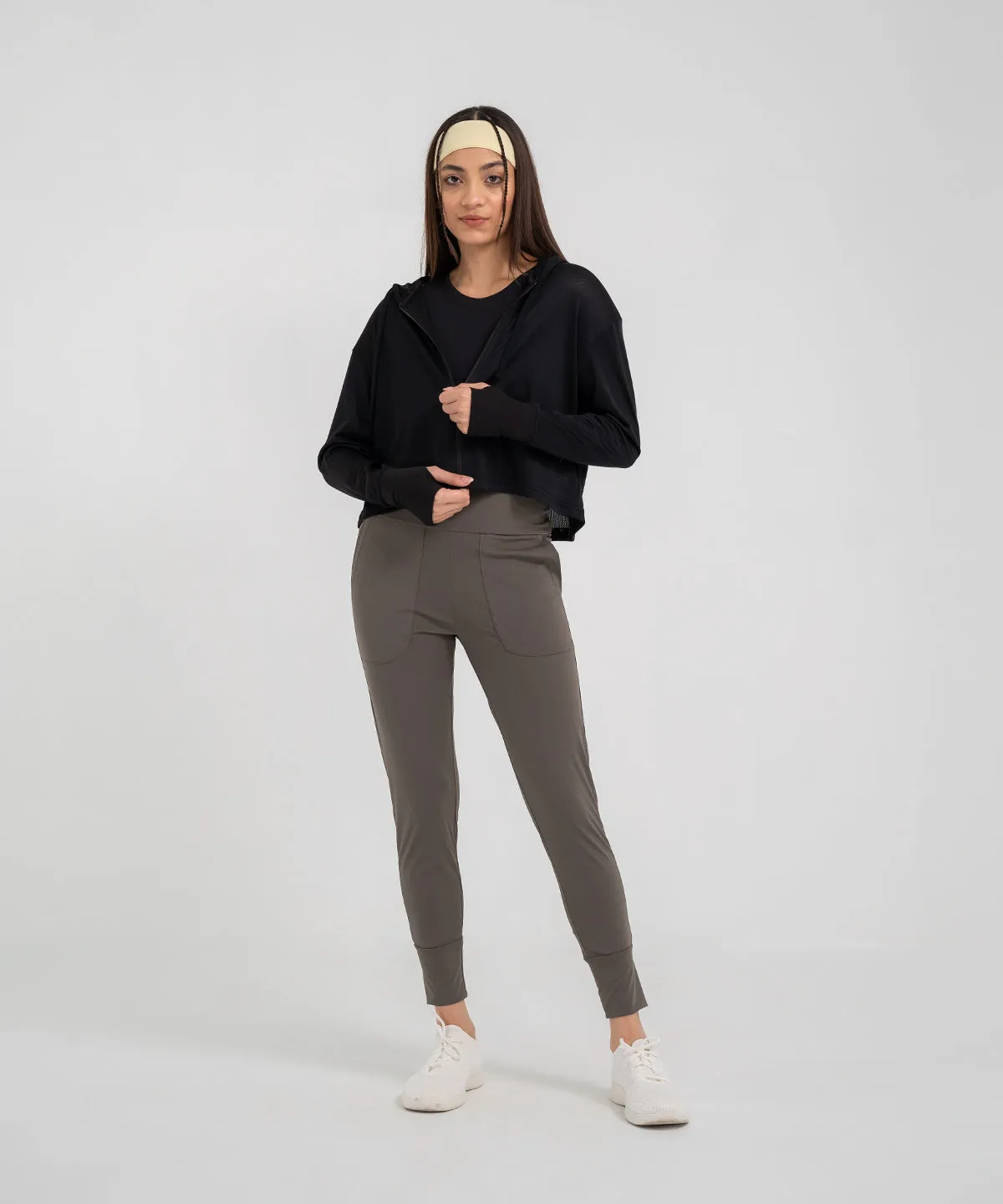 Women's B-Fit Mesh Cropped Hoodie