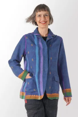 WOVEN VINTAGE COTTON KANTHA BASIC JACKET - fw4052-0001m -